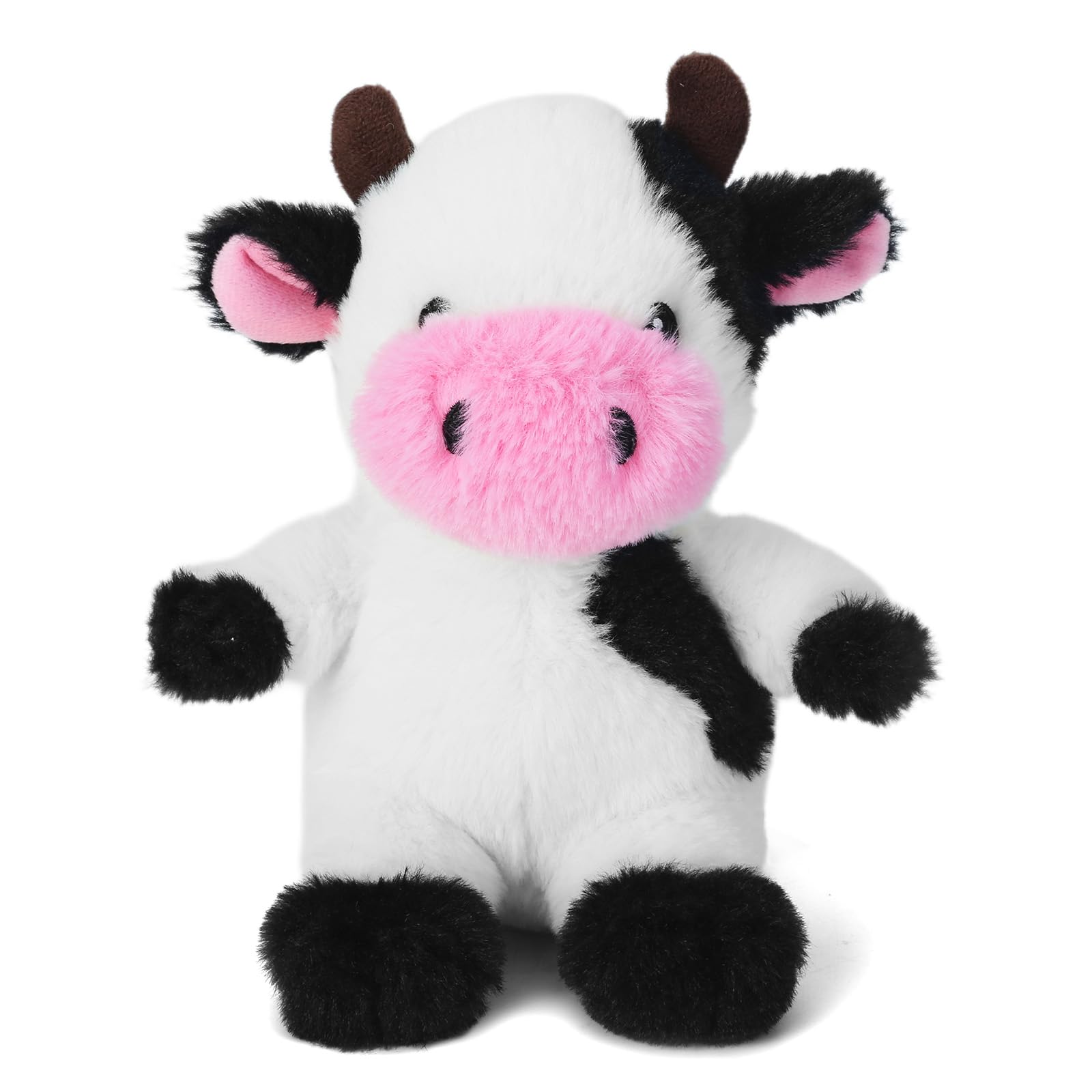 Juguete Blnboimrun para perro con vaca peluche, ideal para juego suave.