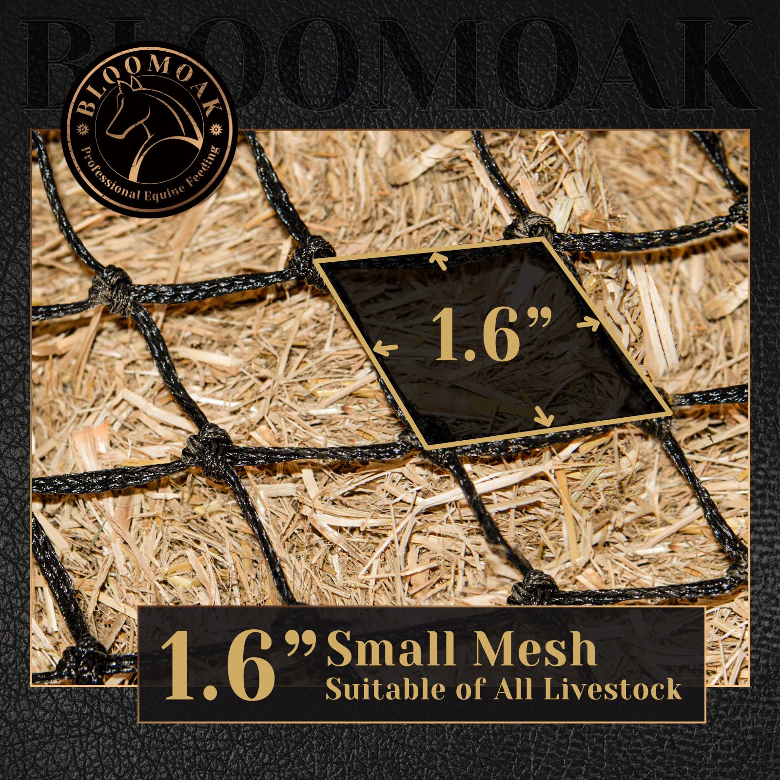 Bloomoak Slow Hay Net: uso en interiores y exteriores con PE resistente