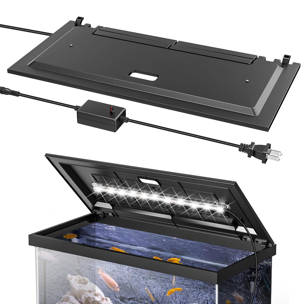 Blosail tapa de acuario con luz LED para acuarios de 24 pulgadas, reduce evaporación y evita saltos