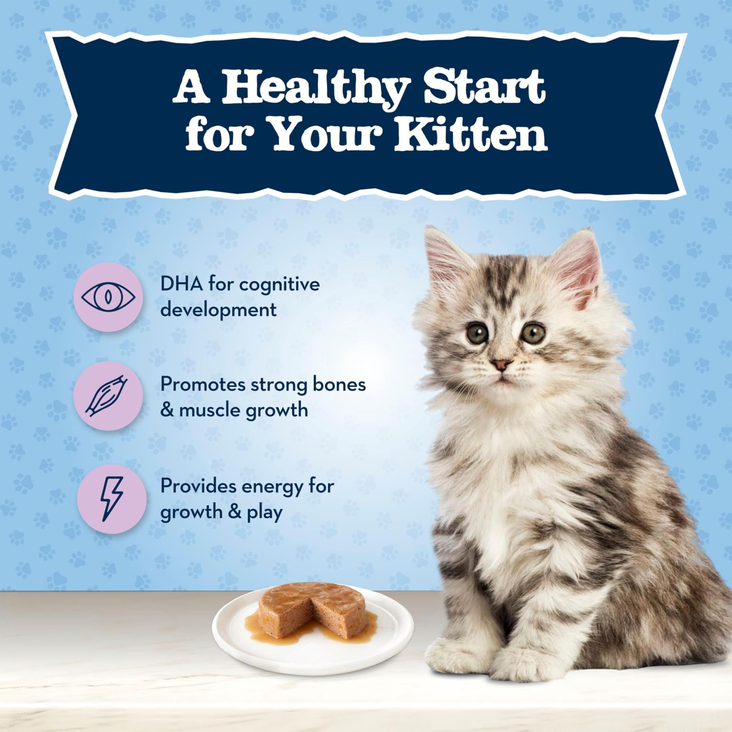 Lata de alta humedad para hidratación diaria de gatitos Blue Buffalo.