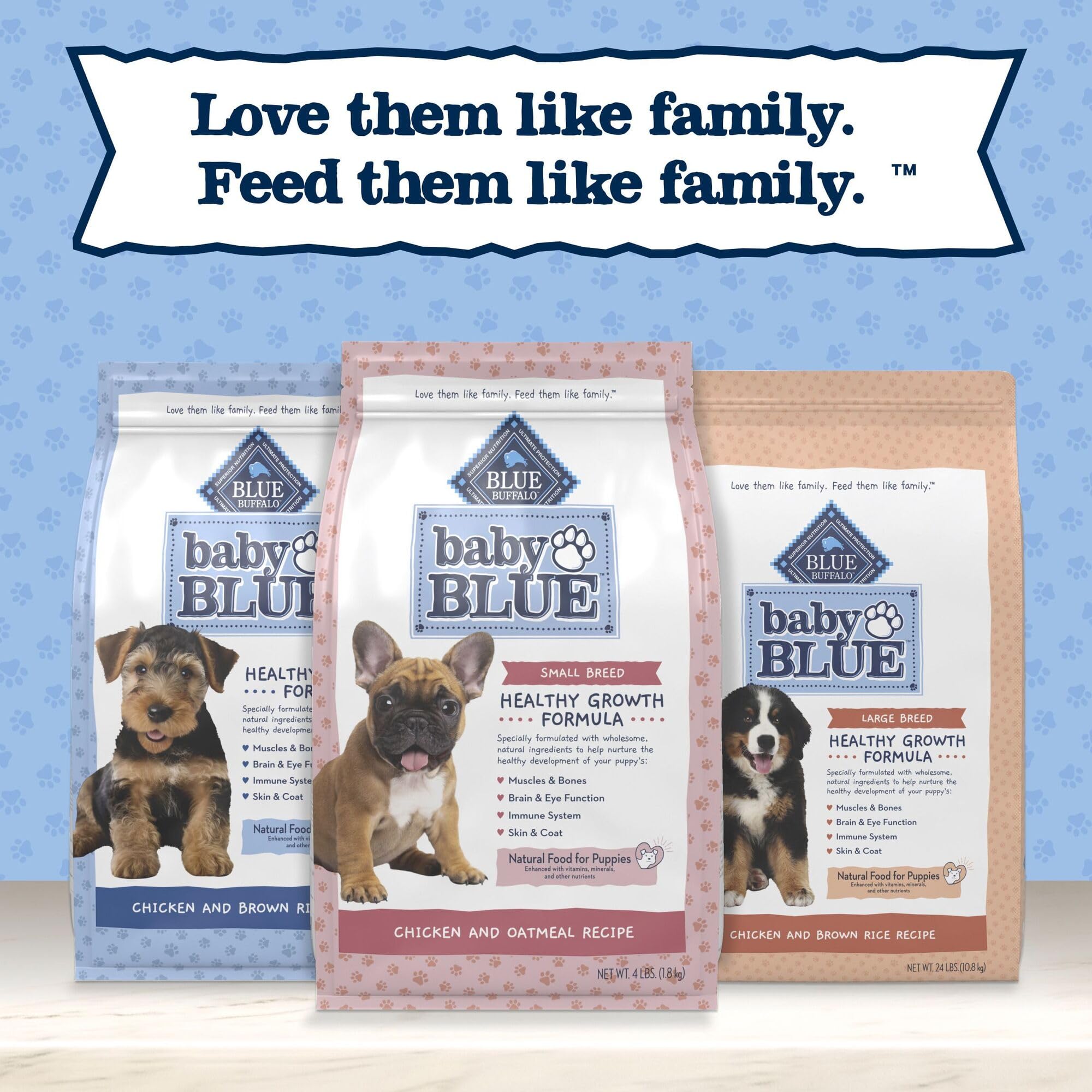 Blue Buffalo Baby BLUE énergie quotidienne pour petit chien.