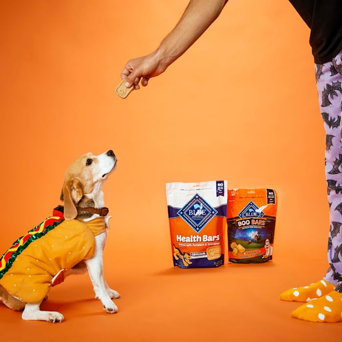Blue Buffalo Barras Saludables con calabaza y canela, aroma tentador para snack.