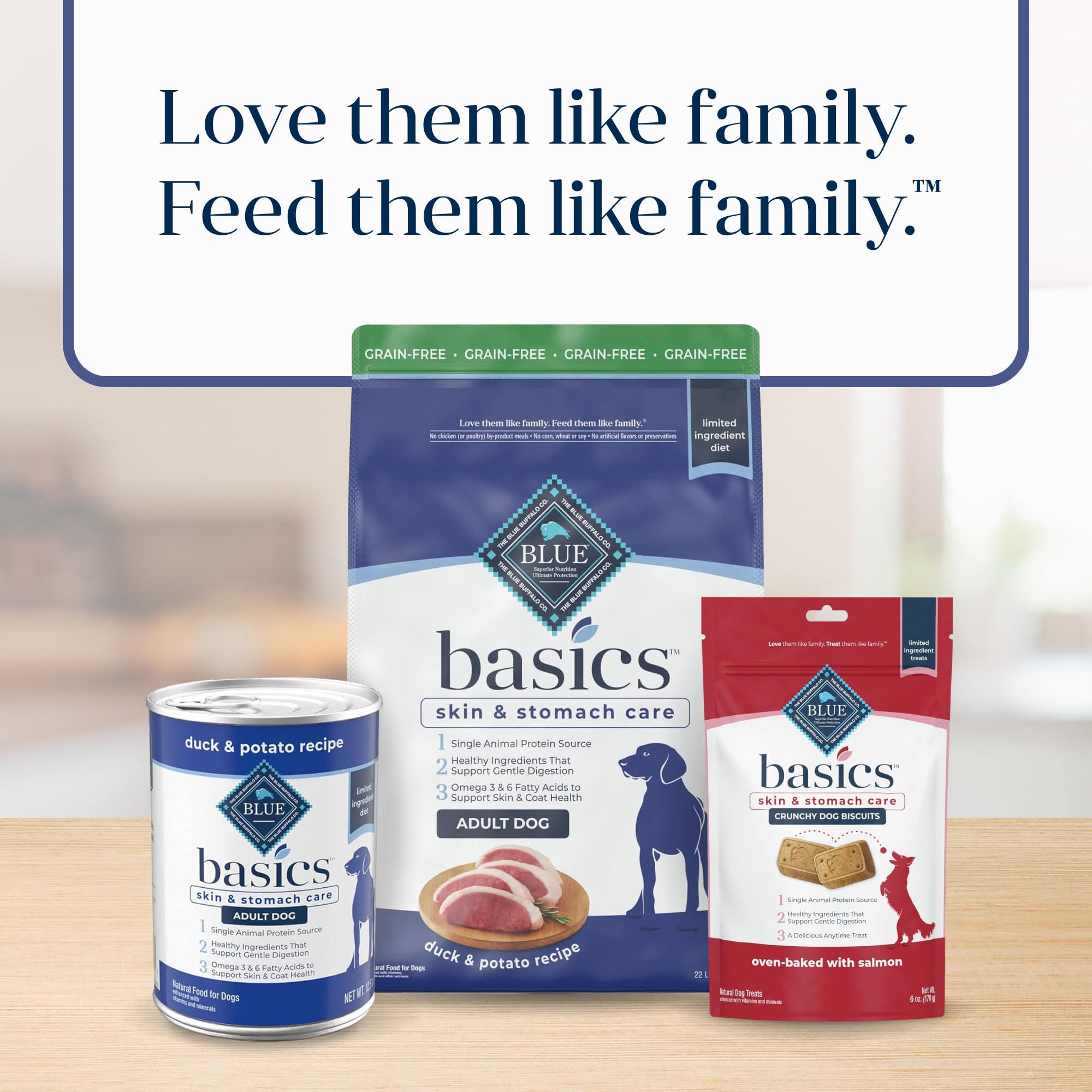 Blue Buffalo Basics empaque actualizado resalta ingredientes
