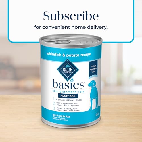 Blue Buffalo Basics, ingredientes naturales de alta calidad para perros adultos.