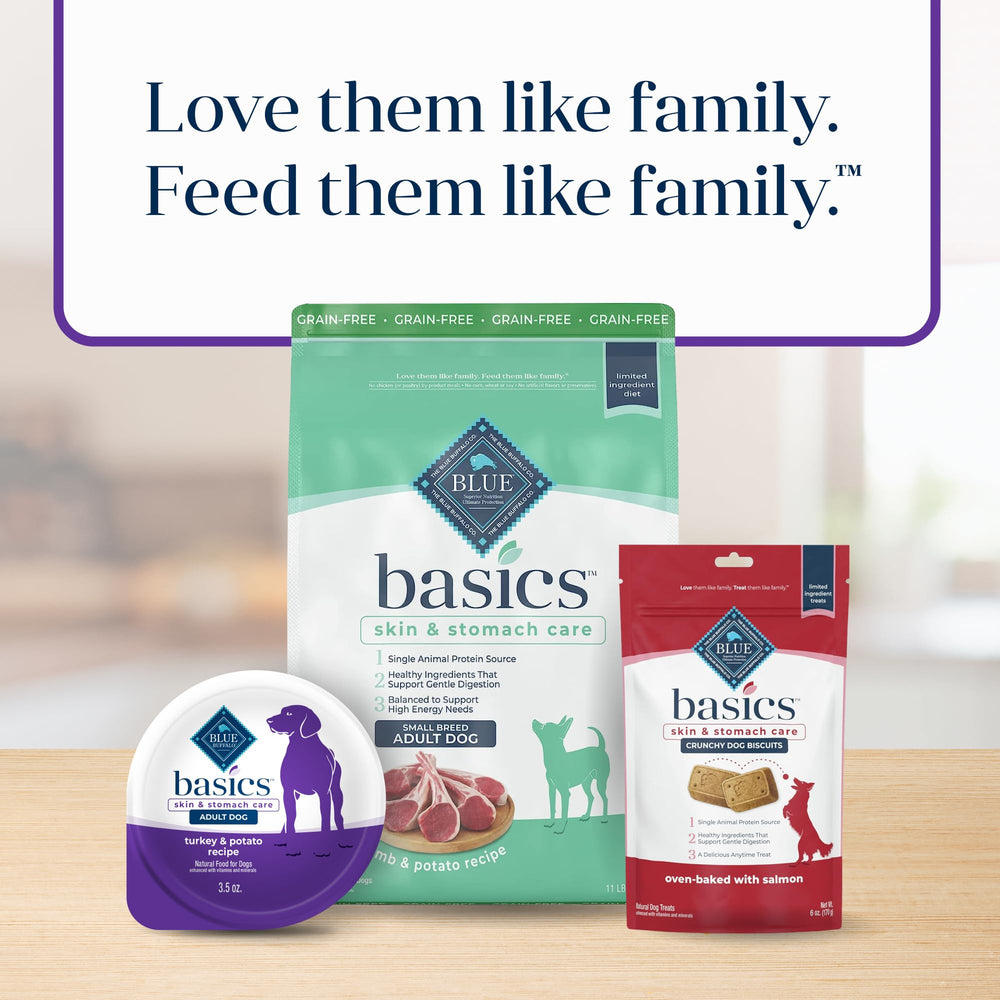 Blue Buffalo Basics listo para servir en diferentes formas