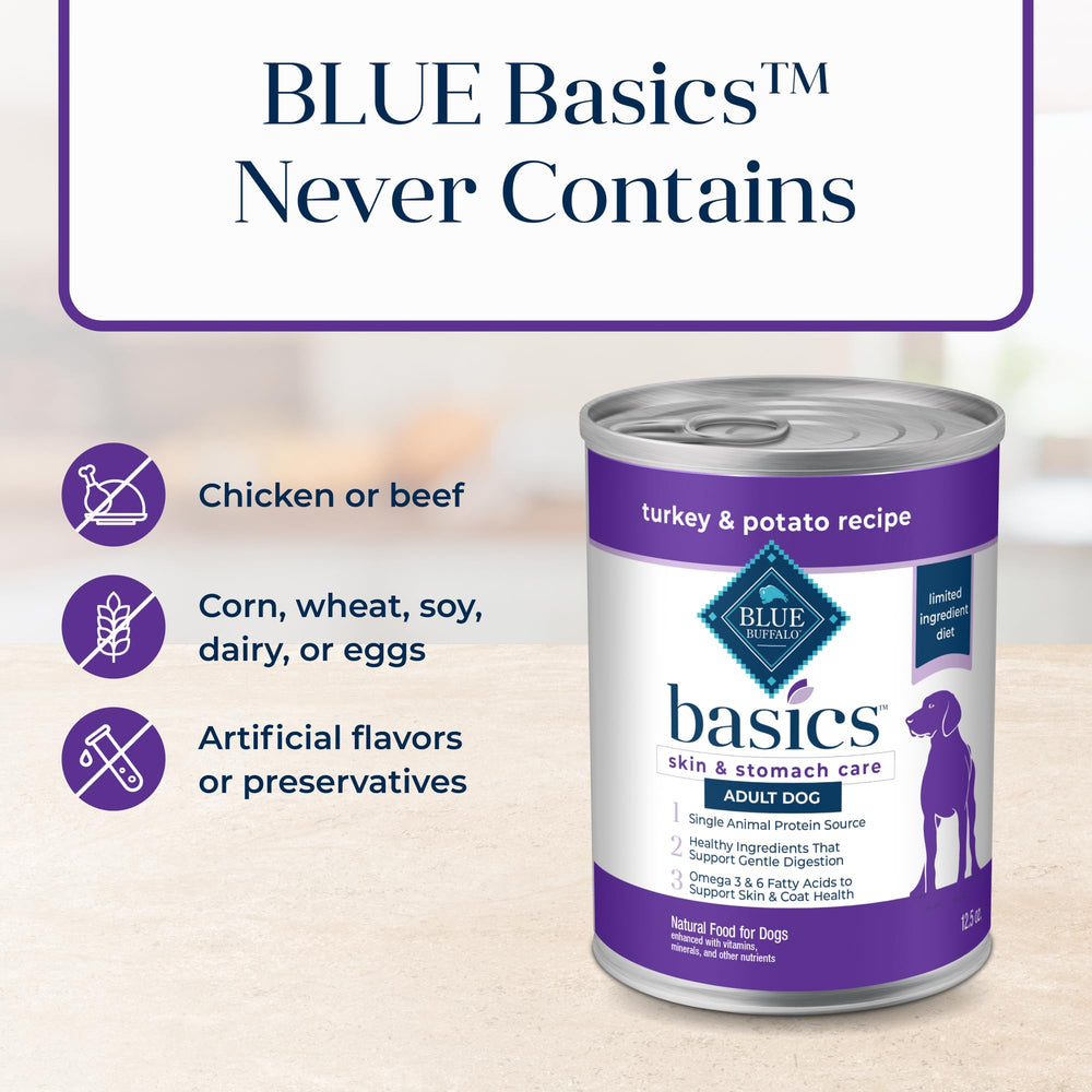 Blue Buffalo Basics: primera fuente de proteína, pavo de calidad.