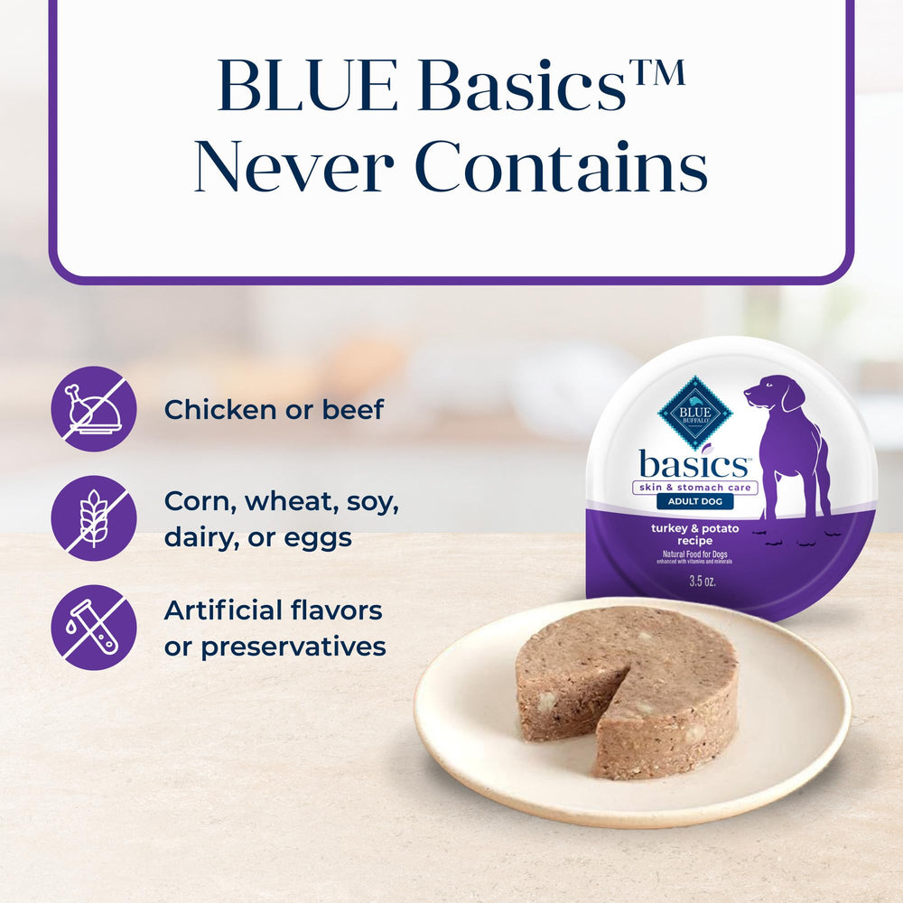 Blue Buffalo Basics porciones de 3.5 oz para comidas prácticas