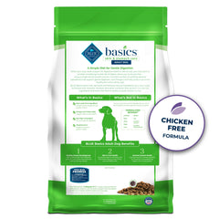 Blue Buffalo Basics dieta sin-granos favorece piel saludable y pelaje brillante.