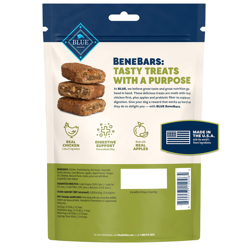 Blue Buffalo BeneBars ingredientes clave: pollo real y manzana para gusto natural