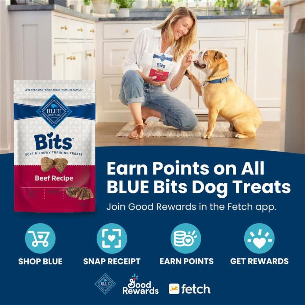 Forme cœur BLUE Bits utilisée pour récompenser le chien pendant l'entraînement.