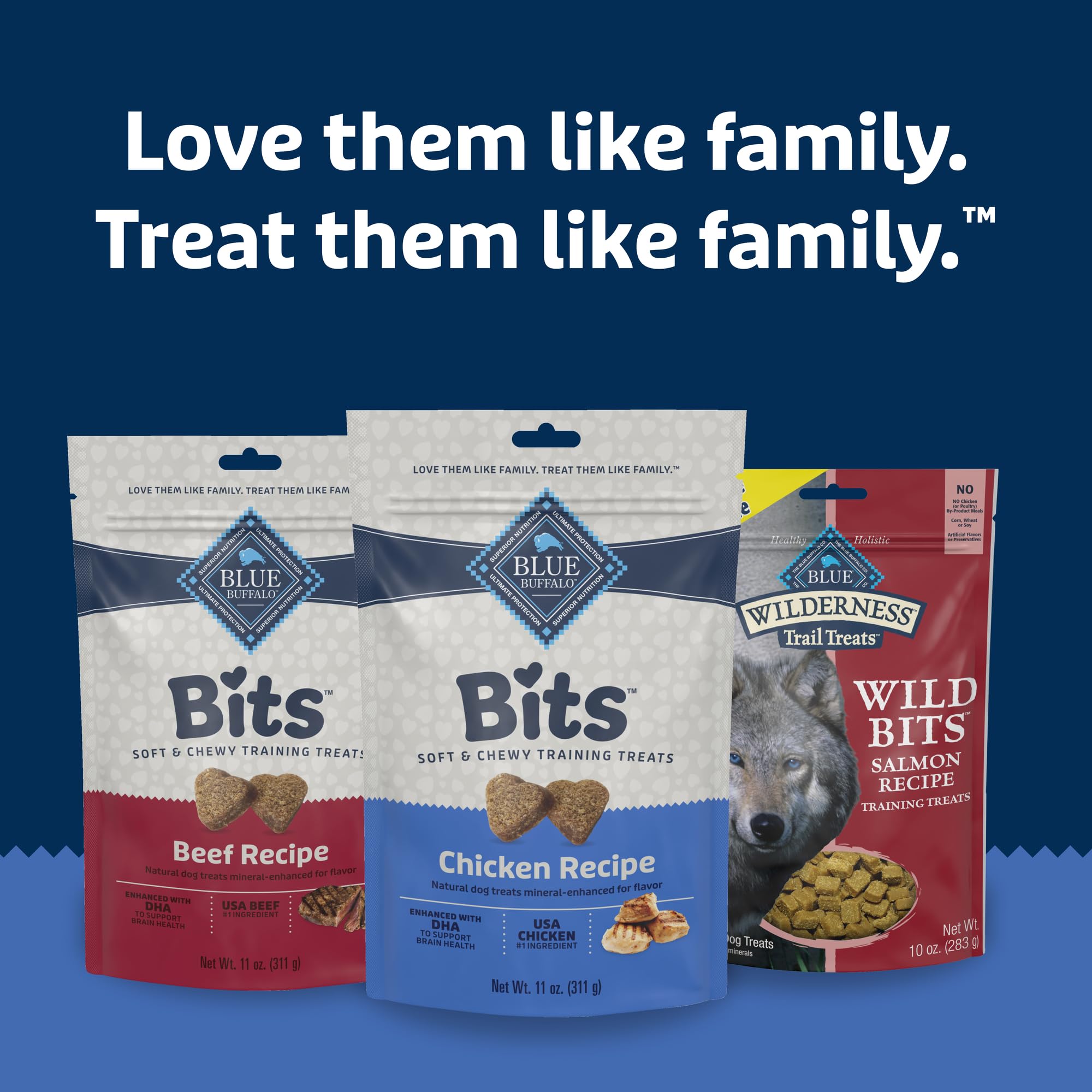 Blue Buffalo Bits, dos bolsas de 19 onzas para entrenamiento.