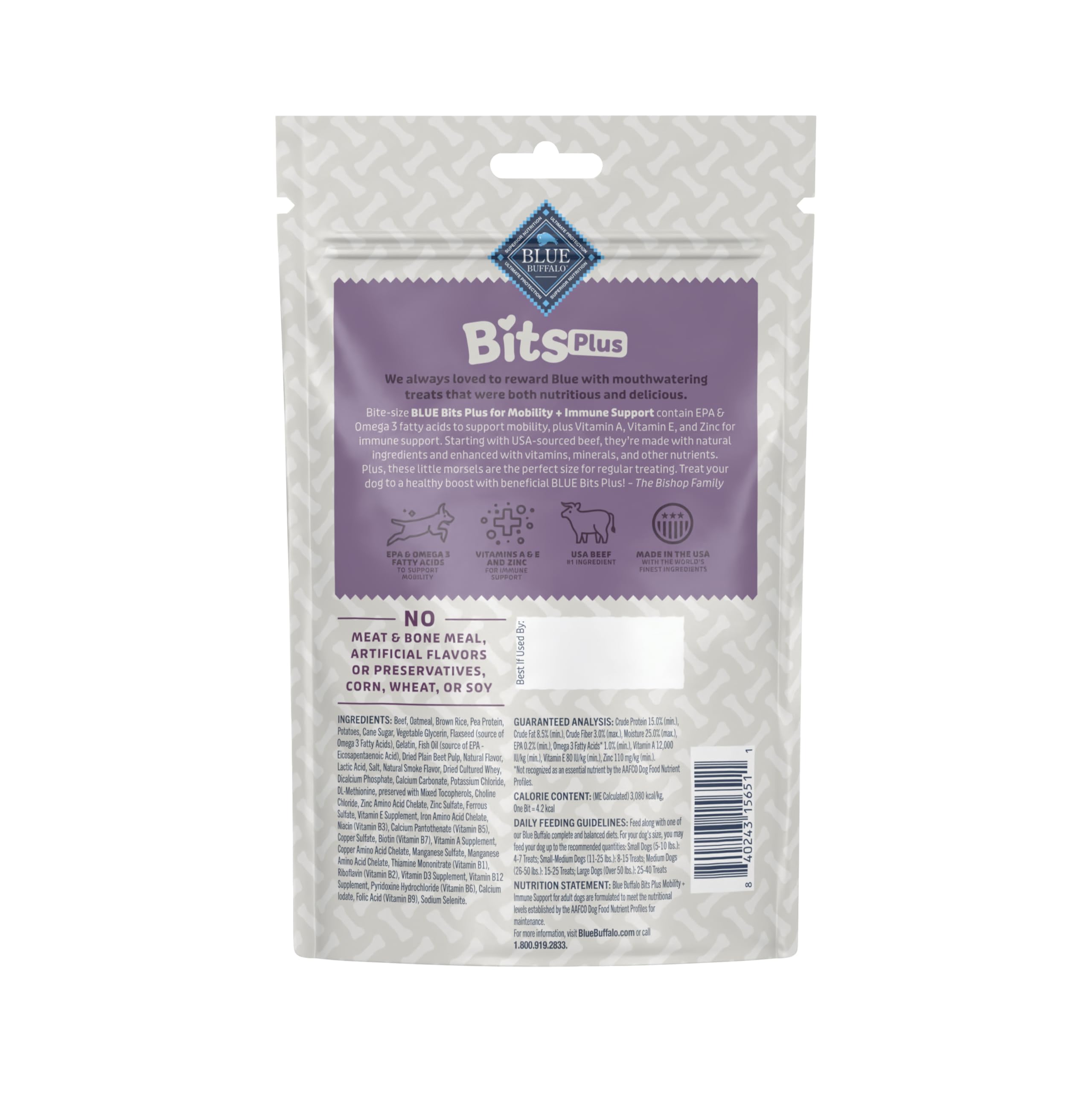 Blue Buffalo Blue Bits Inmunidad: nutrientes para el sistema inmunitario de tu mascota.