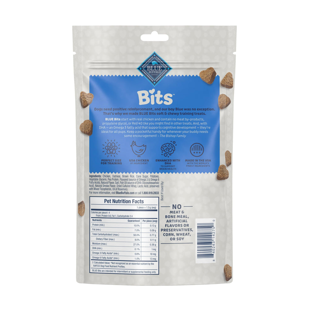 Blue Buffalo Bits textura suave para recompensa durante el entrenamiento diario