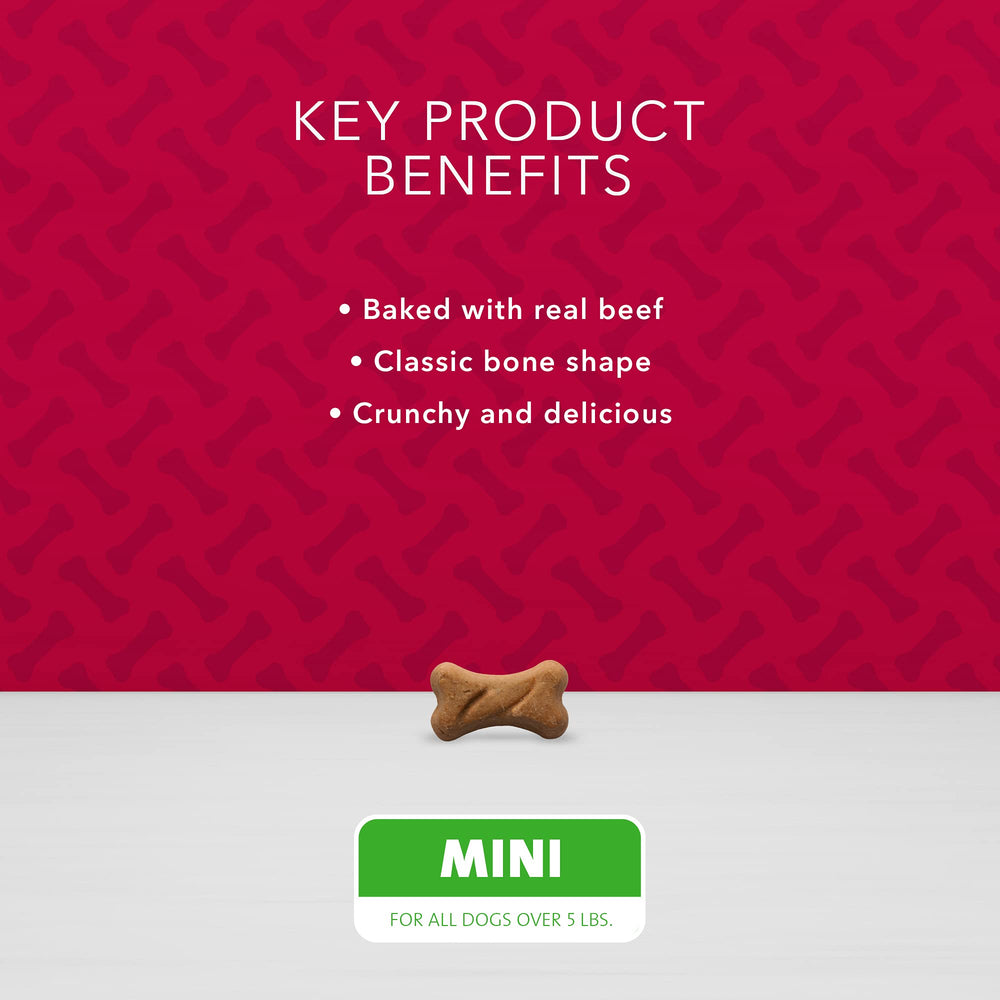 Blue Buffalo Bones con ingredientes naturales y sabor a res para perros pequeños.