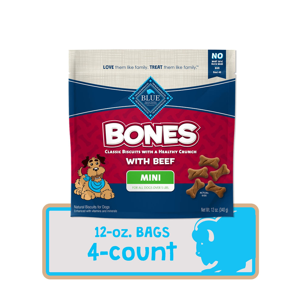 Blue Buffalo Bones de tamaño mini, ideal para perros pequeños.