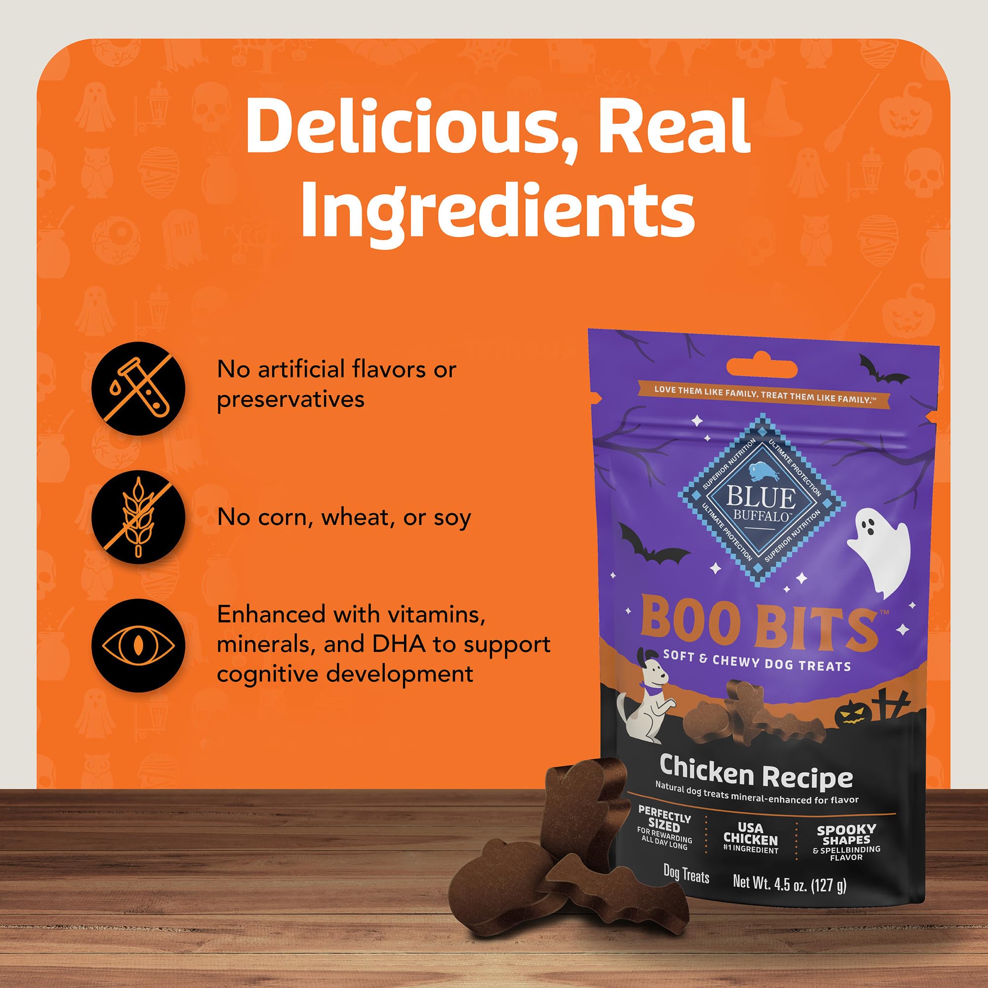 Blue Buffalo Boo Bits suaves, perfecto para entrenamiento diario.