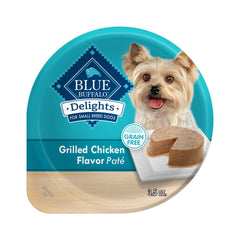 Blue Buffalo Delights: taza de paté de pollo para perros pequeños, listo para servir.