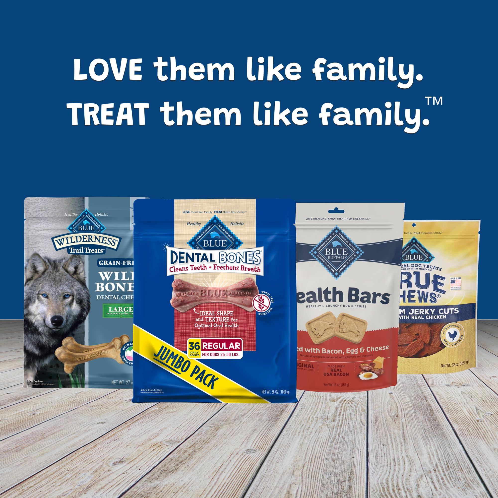 Blue Buffalo Dental Bones, masticable para dientes y encías saludables.