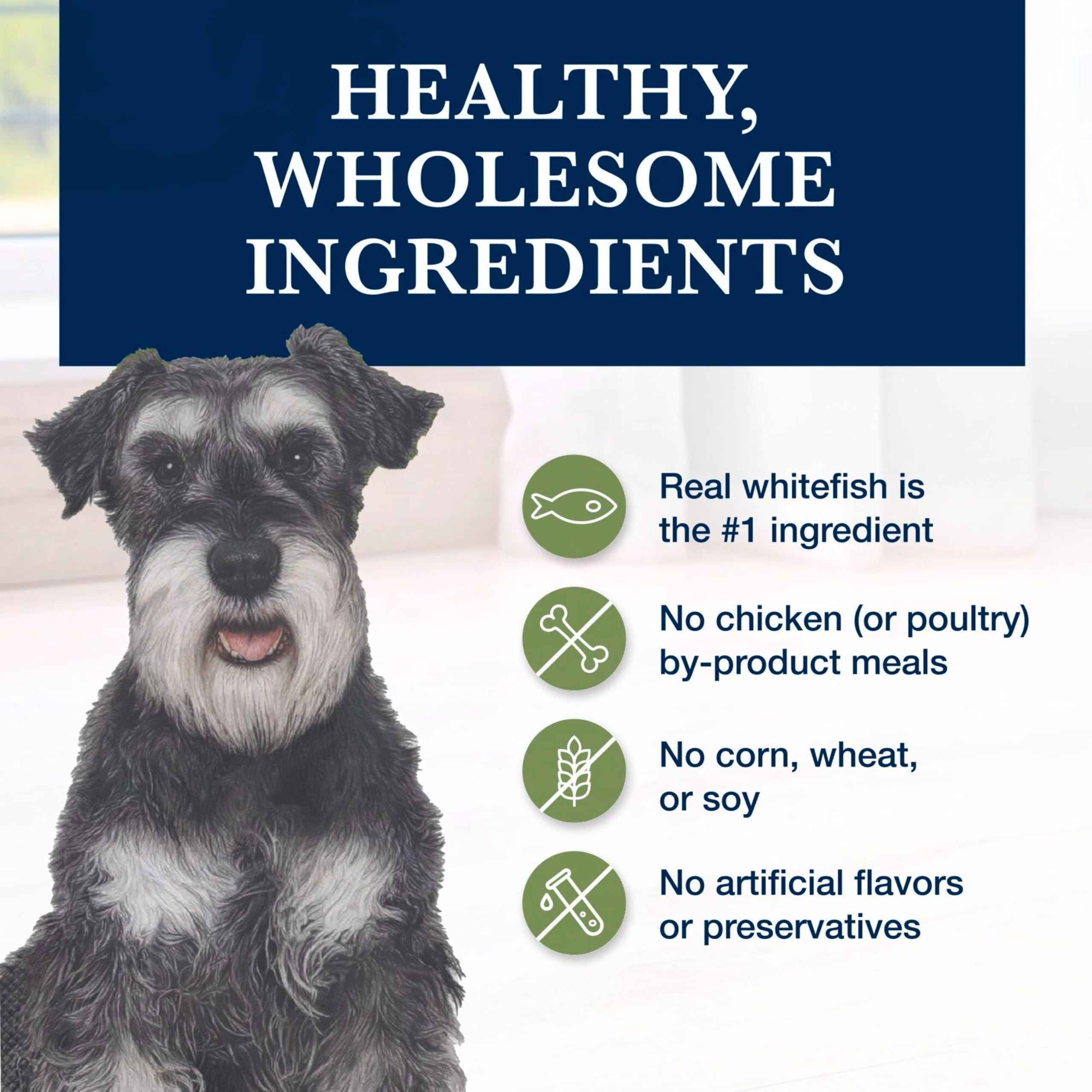 Blue Buffalo dieta para digestión sensible, fórmula baja en grasa.