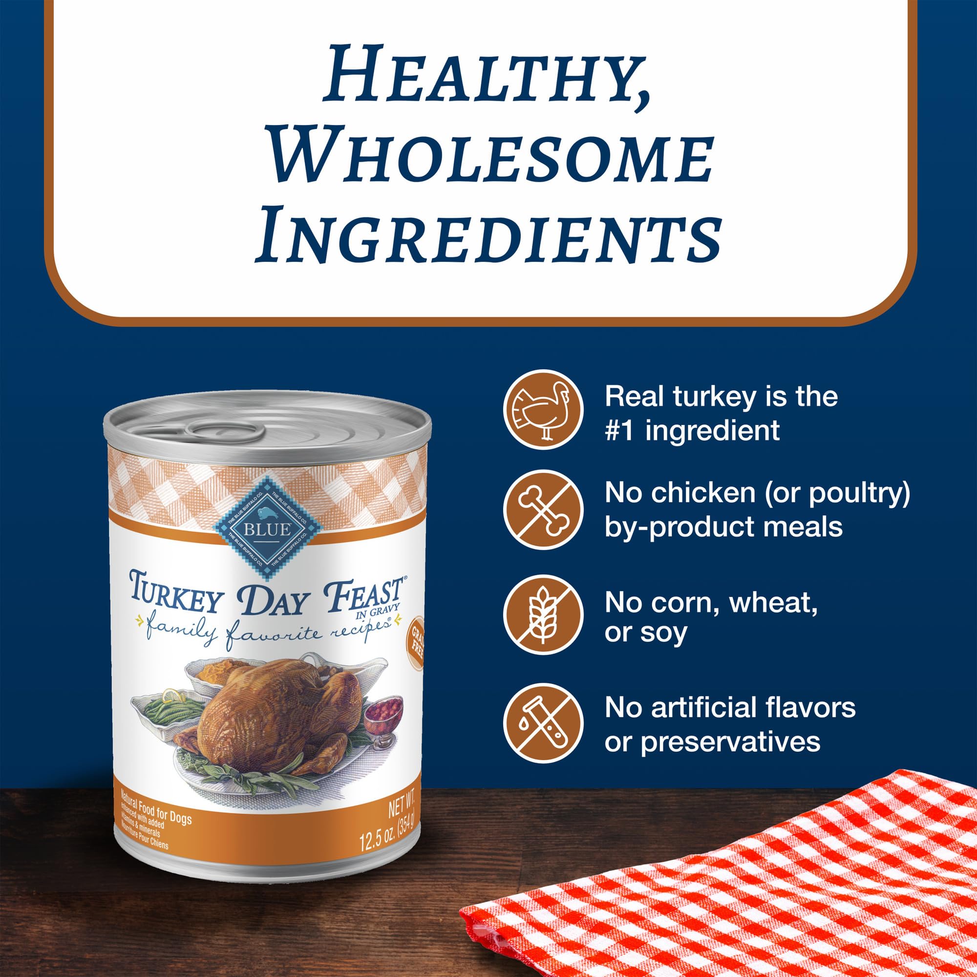 Blue Buffalo Family Favorites para mezclar con alimento seco, aumenta variedad de texturas.
