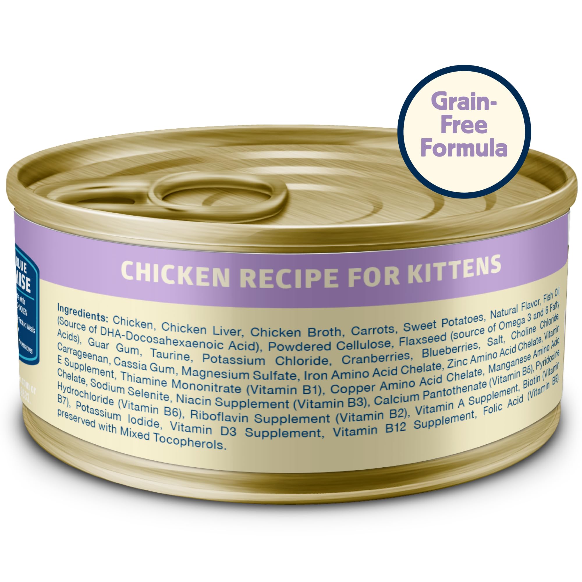 Blue Buffalo Freedom carne real como primer ingrediente para gatitos.