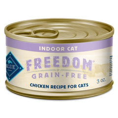 Blue Buffalo Freedom sin granos con pollo para gatos indoor, lata de 3 oz.