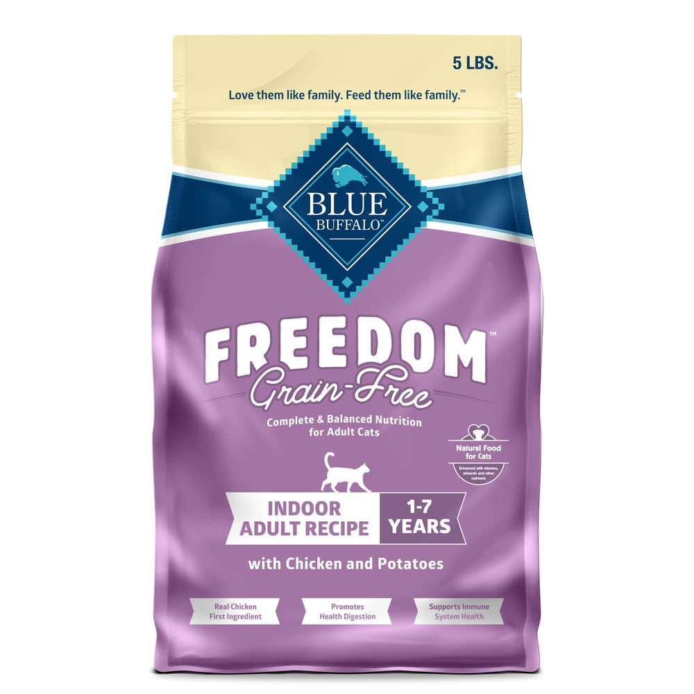 Blue Buffalo Freedom sin granos con pollo, primer ingrediente para gatos