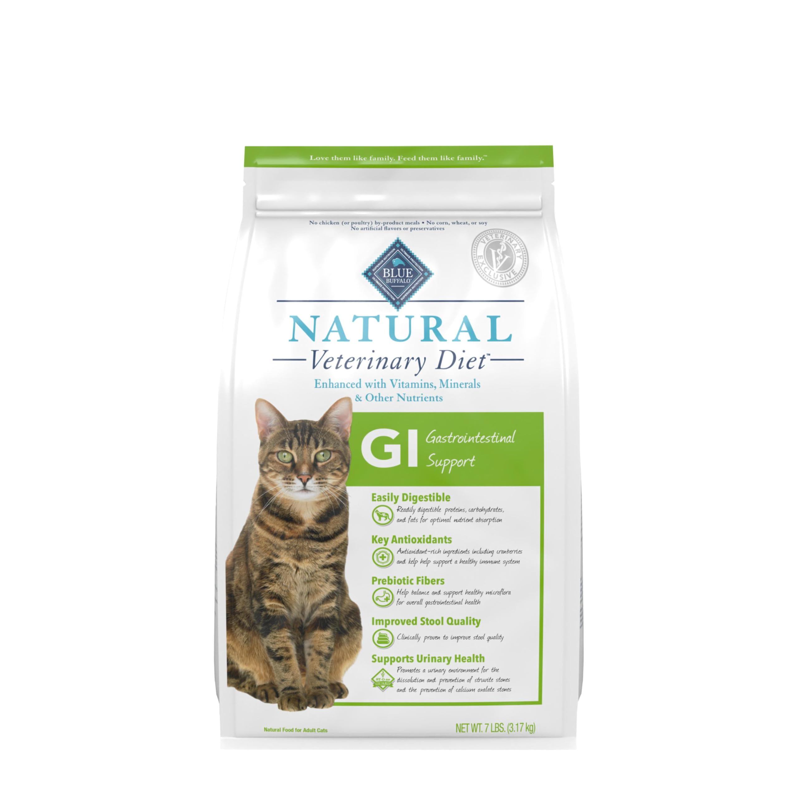 Blue Buffalo GI en bolsa de 7 lb para apoyo digestivo en gatos.