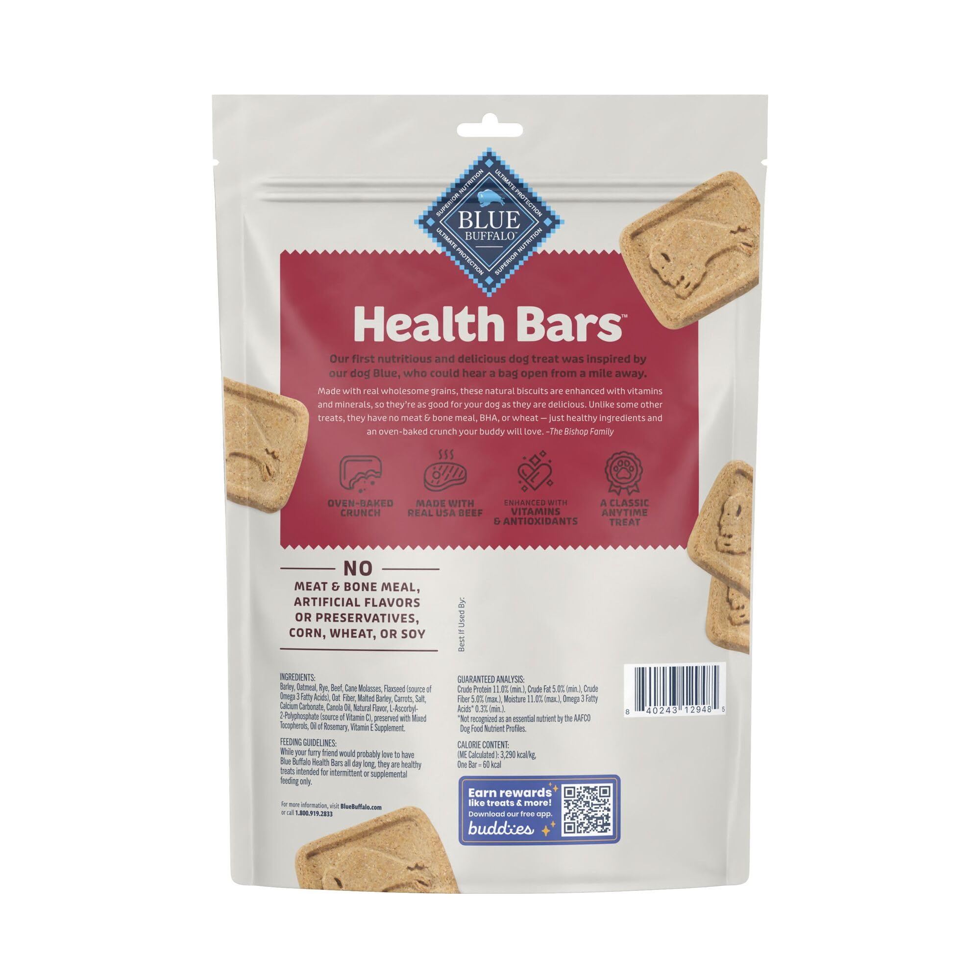 Blue Buffalo Health Bars: barrita crujiente para recompensa en casa
