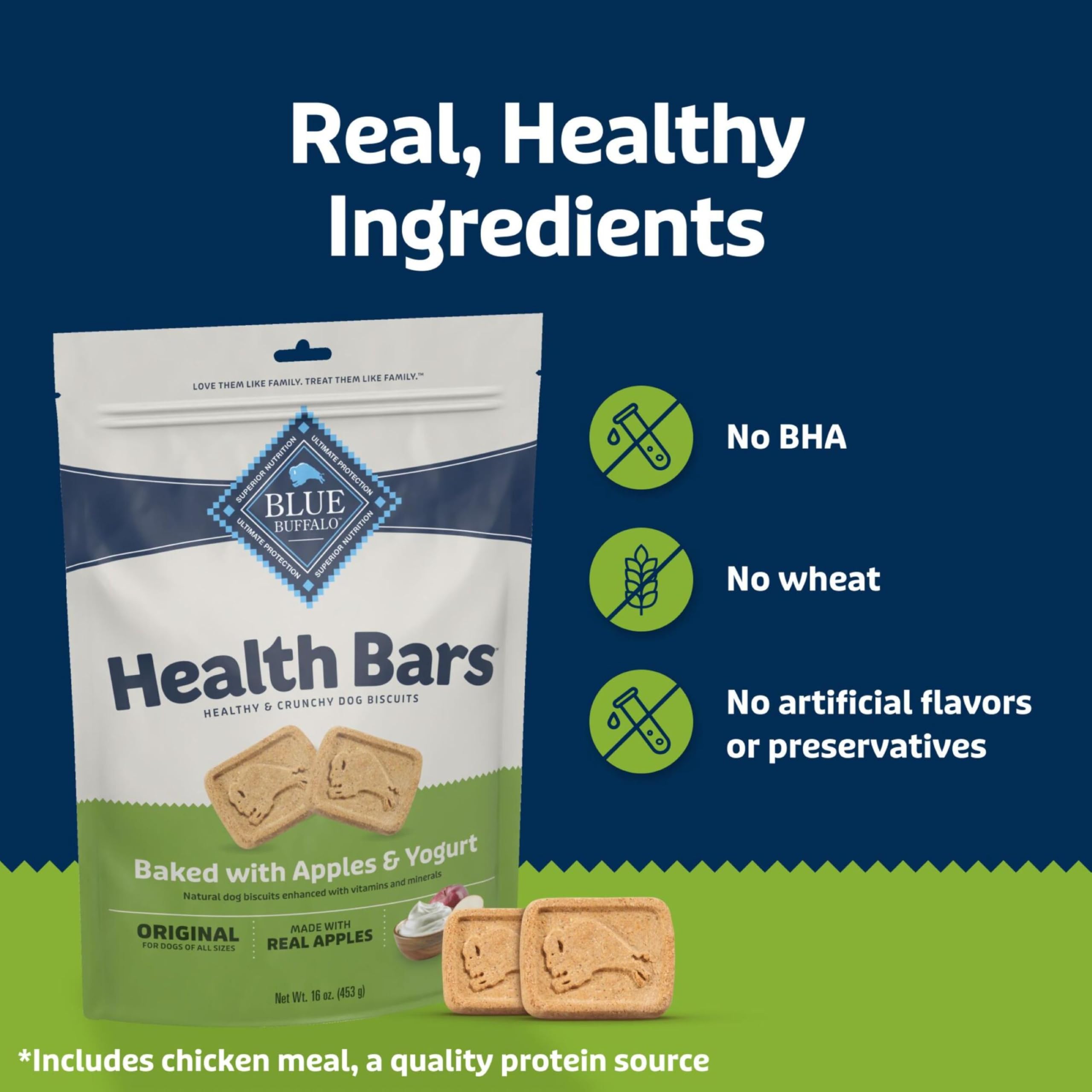 Blue Buffalo Health Bars Mini, apto para perros de todas las razas y edades.