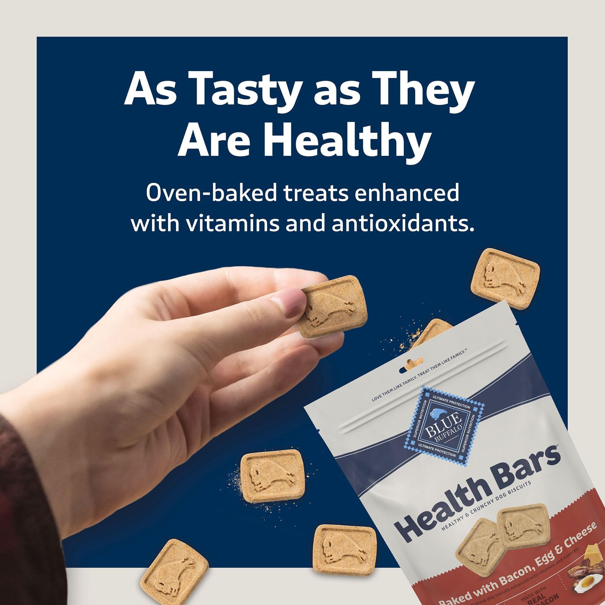 Blue Buffalo Health Bars: se pueden romper en trozos pequeños para entrenamiento.