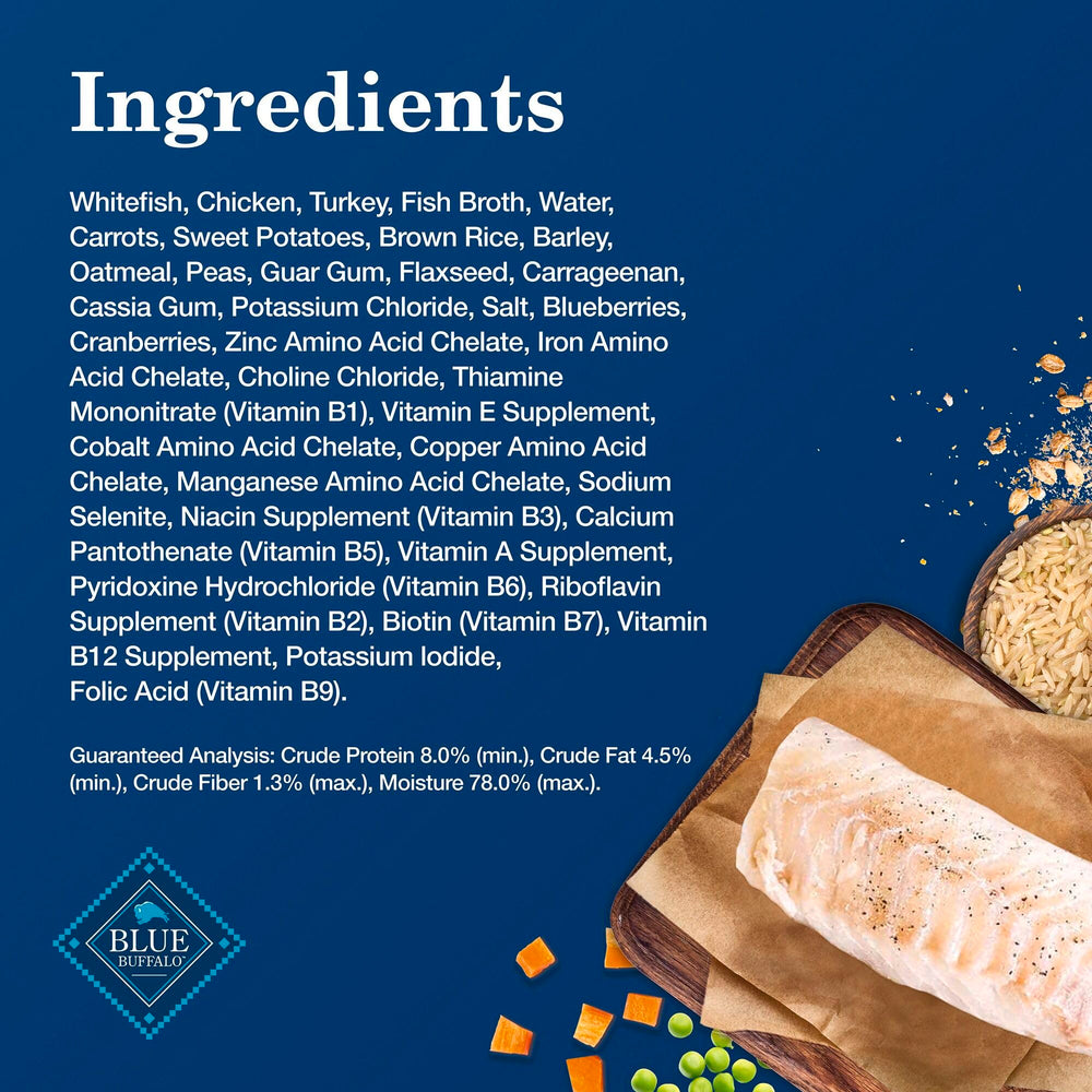 Blue Buffalo Homestyle Receta frutas naturales, apoyo antioxidante para el bienestar.