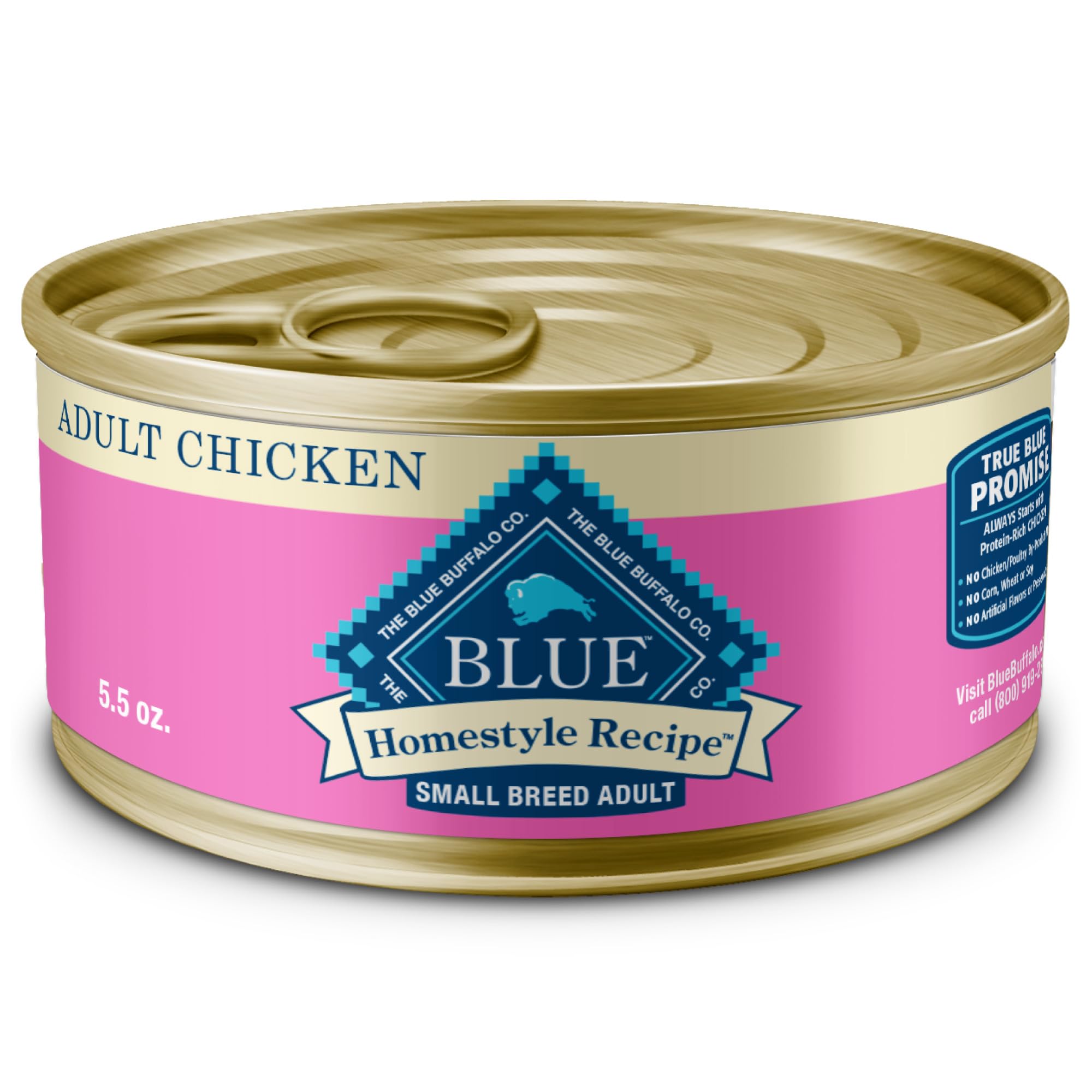 Blue Buffalo Homestyle pollo para perros pequeños, 24 latas de 5.5 oz listas para servir