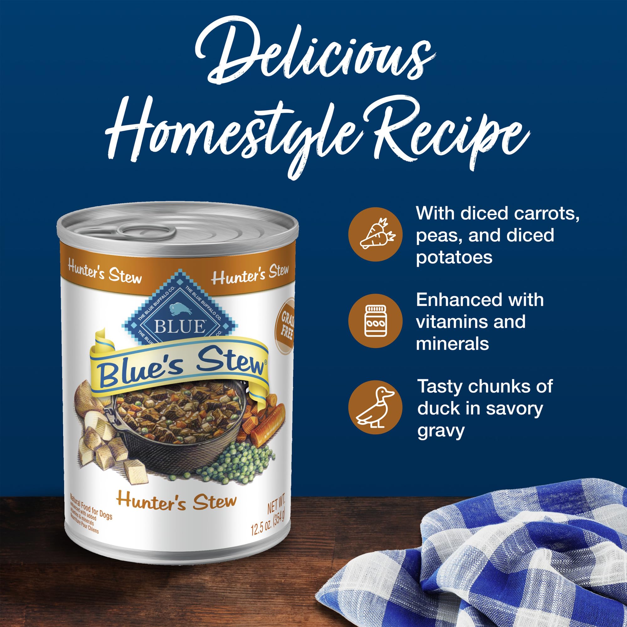 Blue's Stew Hunter's Stew: sin granos para una dieta limpia.