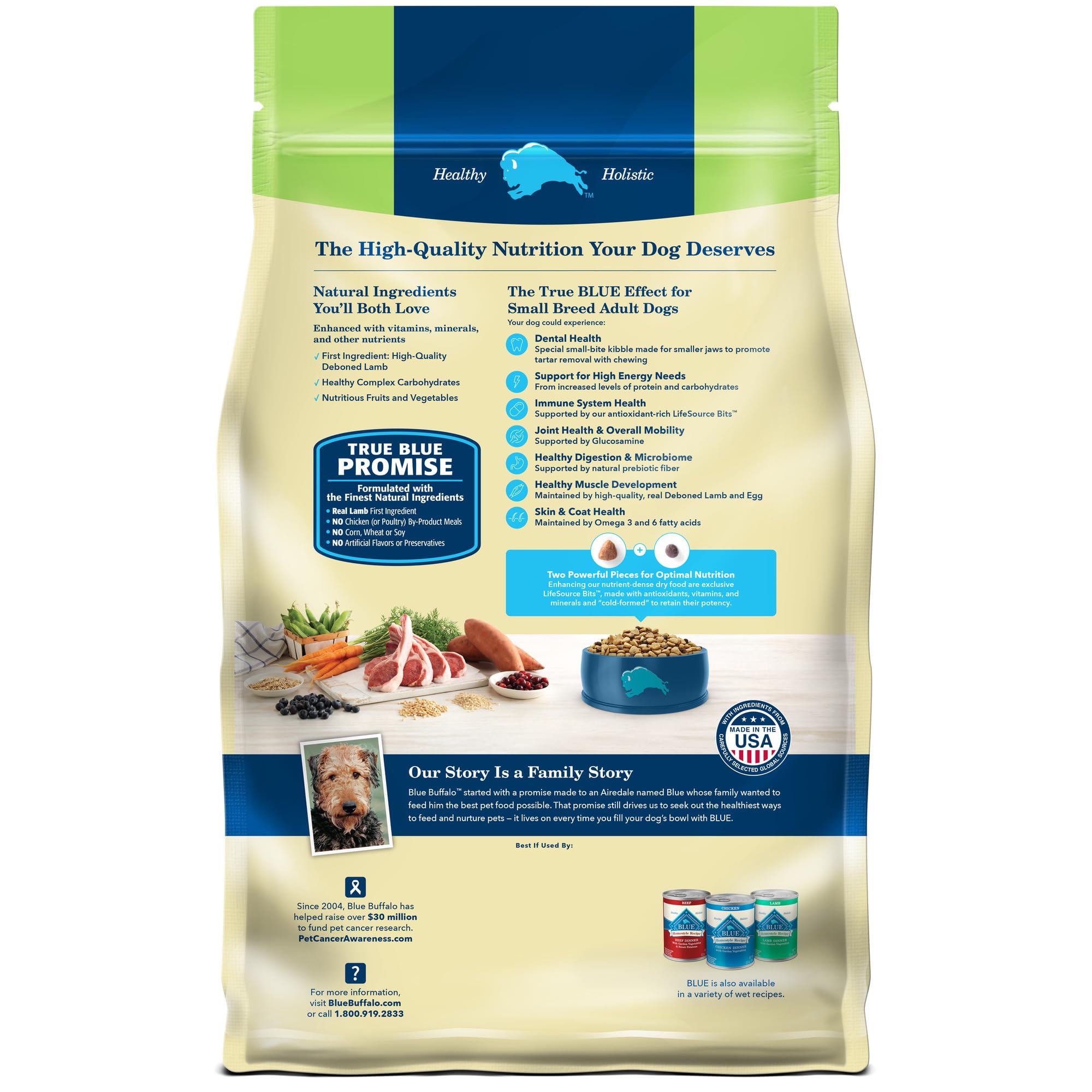 Blue Buffalo Life Protection, cordero como primer ingrediente para perros pequeños