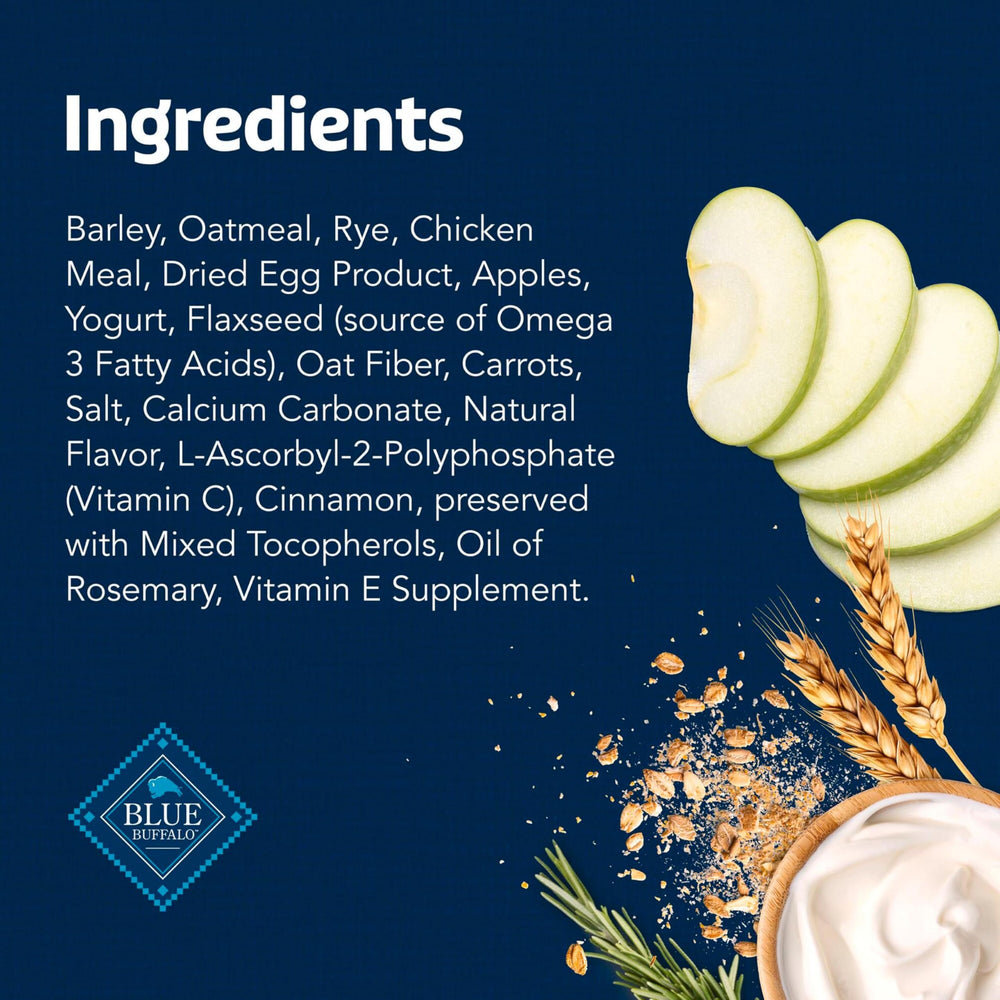 Blue Buffalo Mini Health Bars are enriched with omega-3 and antioxidants.