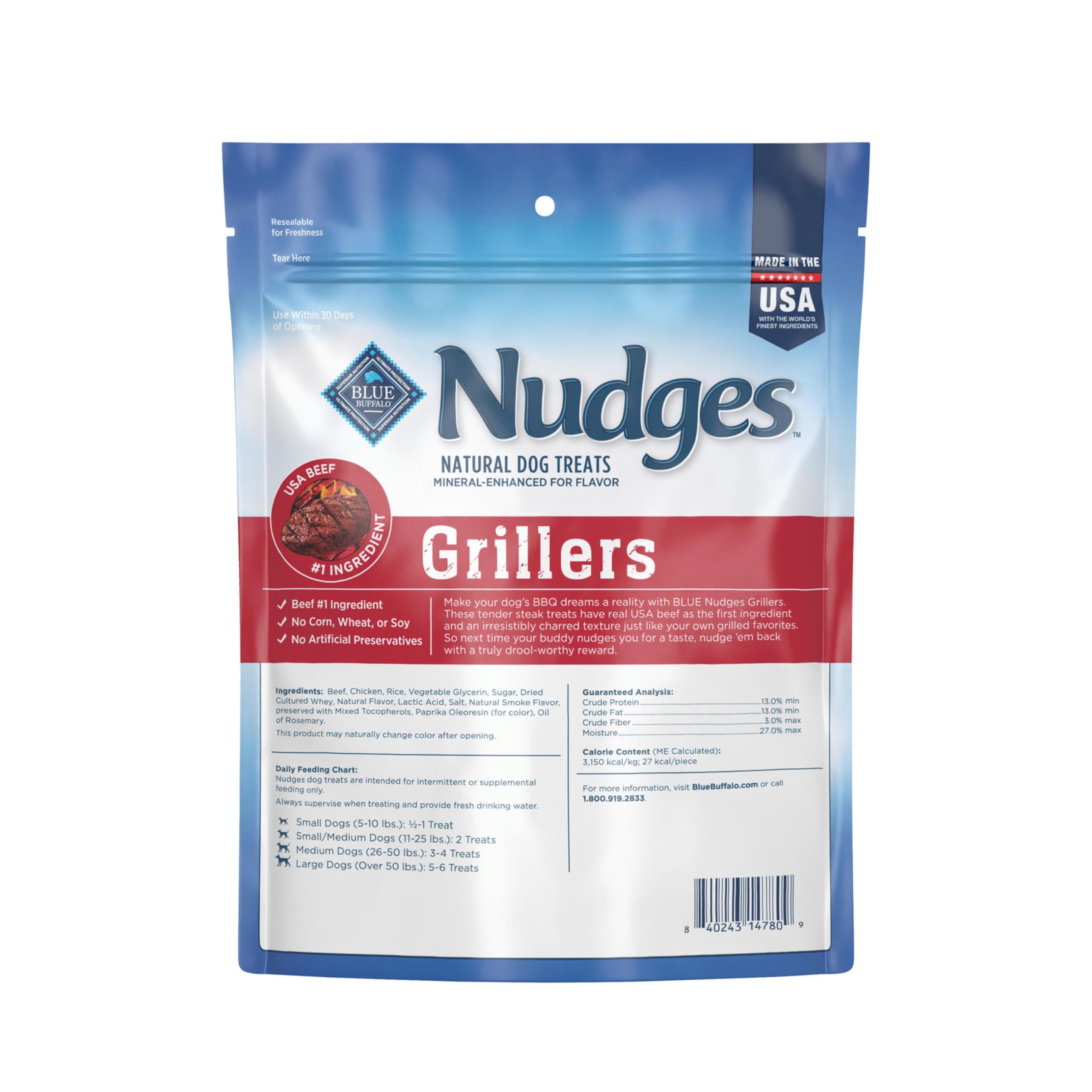 Blue Buffalo Nudges Grillers textura tierna a la parrilla para perros