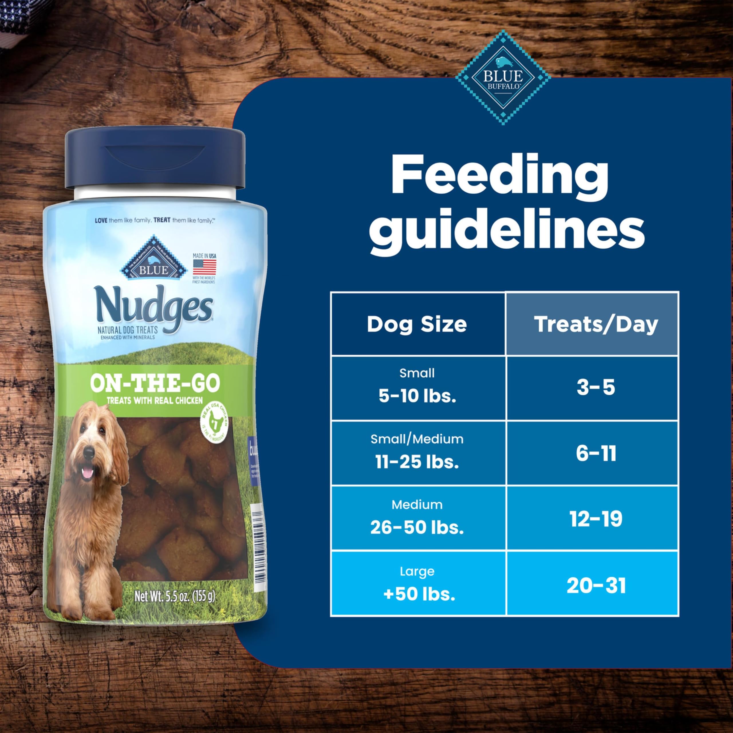 Nudges On-The-Go ideales para snack o entrenamiento en exteriores.