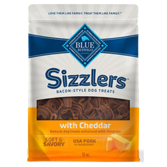 Blue Buffalo Sizzlers cerdo real primero, premio sabroso para perros.