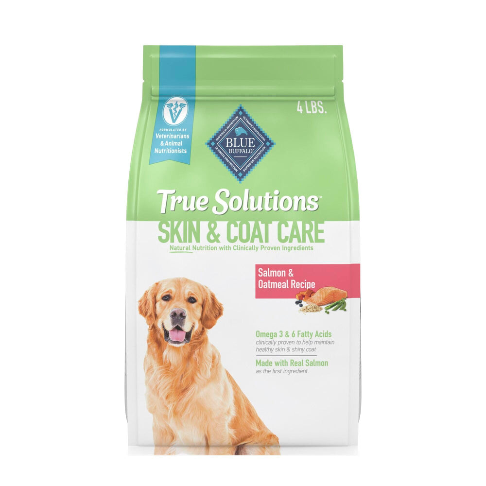 Blue Buffalo Soluciones Verdaderas, salmón real para perros adultos, cuidado de piel y pelaje.