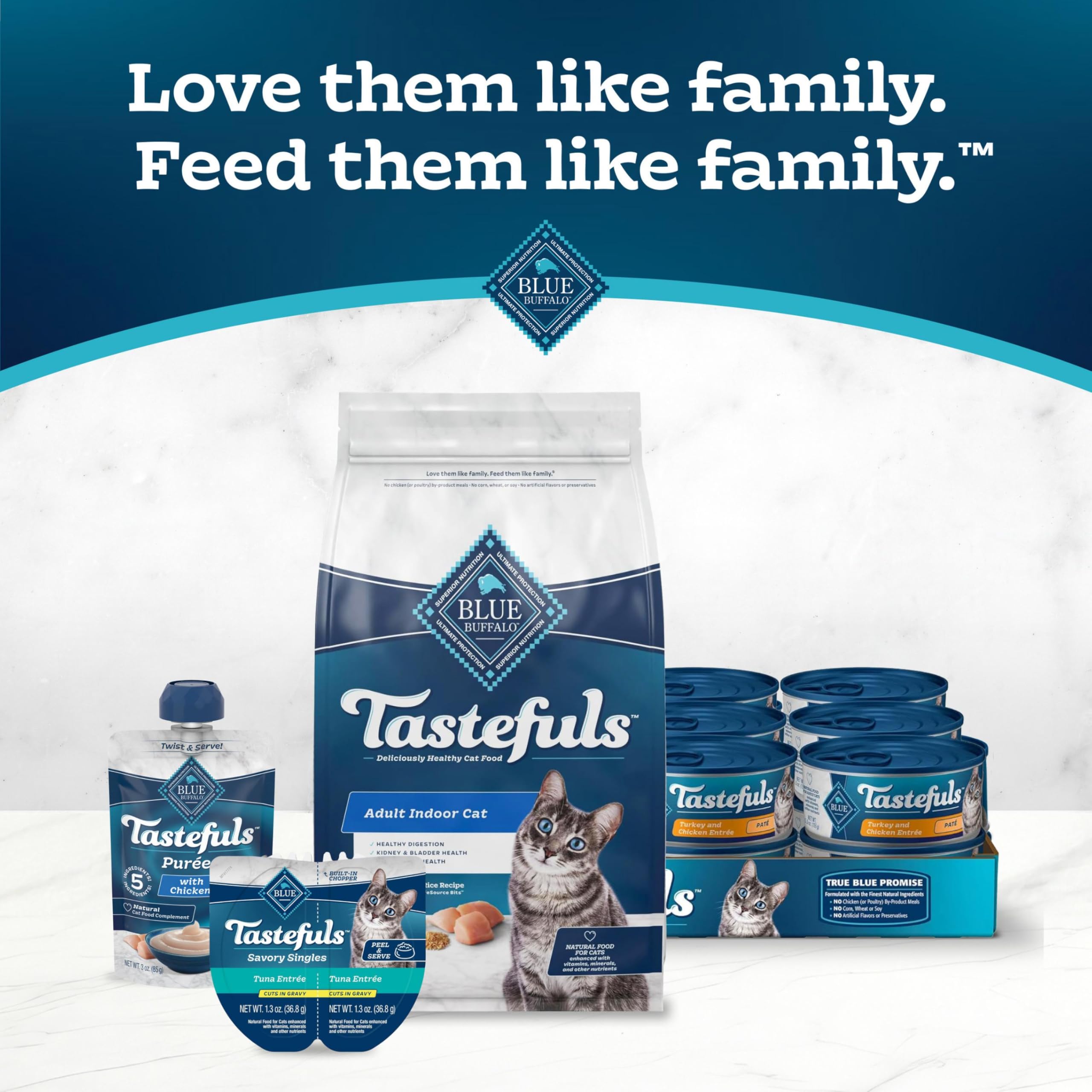 Blue Buffalo Tastefuls: bolsa de 7 libras para conveniencia en casa.