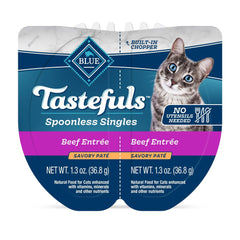 Blue Buffalo Tastefuls carne en paté, textura suave y apetecible para tu gato.