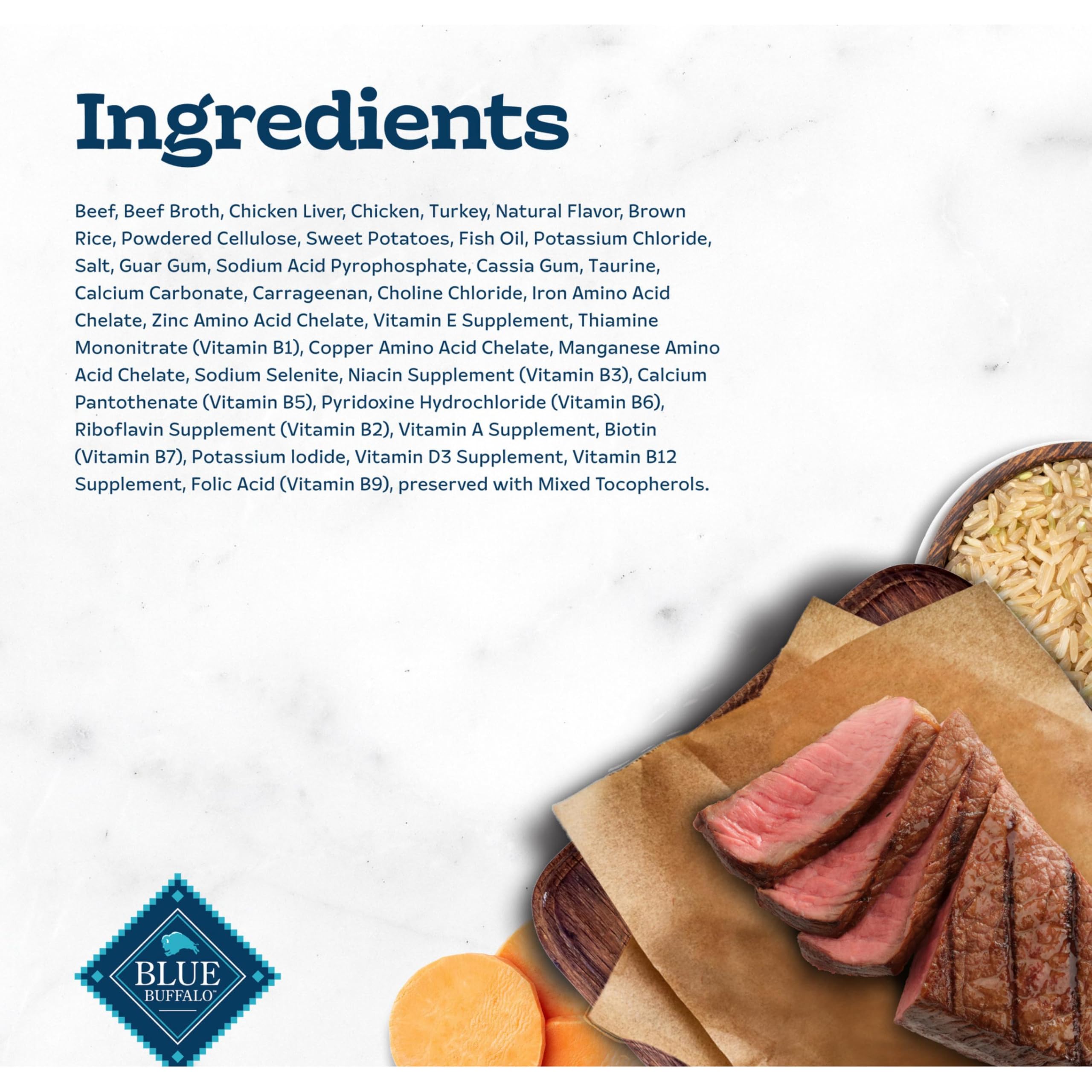 Blue Buffalo Tastefuls: paté de res con textura suave.