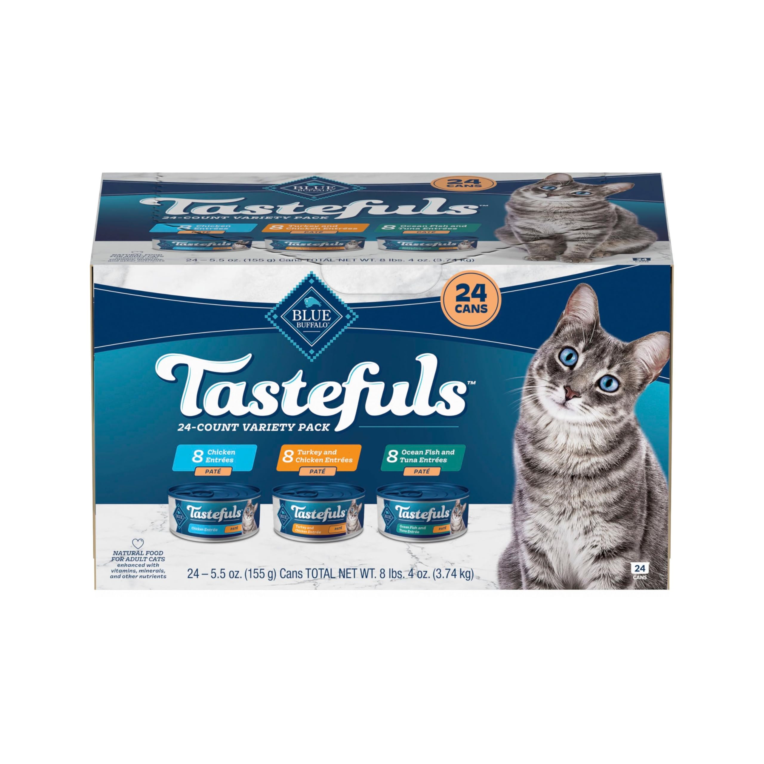 Blue Buffalo Tastefuls, etiqueta con pollo como primer ingrediente sabroso