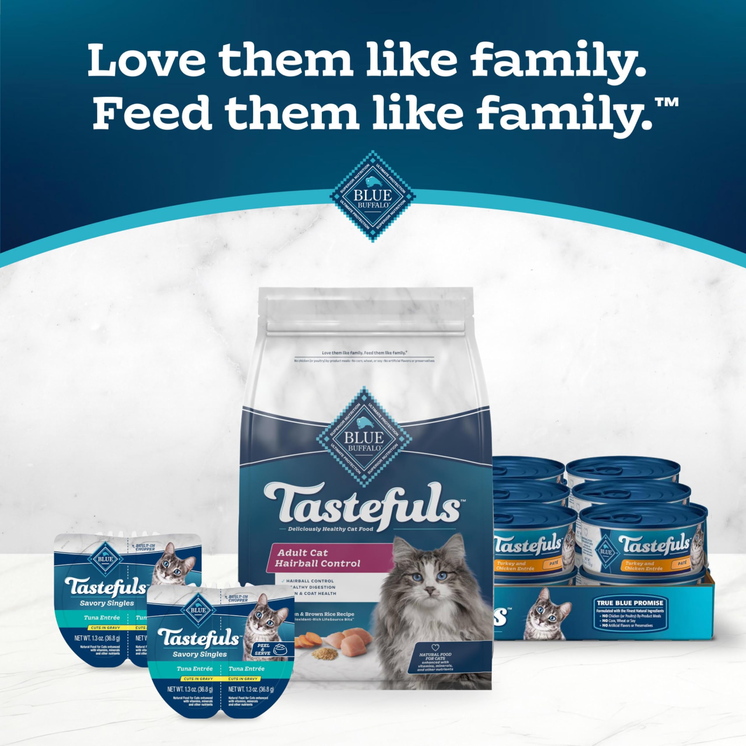 Blue Buffalo Tastefuls fragmentos LifeSource, antioxidantes para apoyo diario.