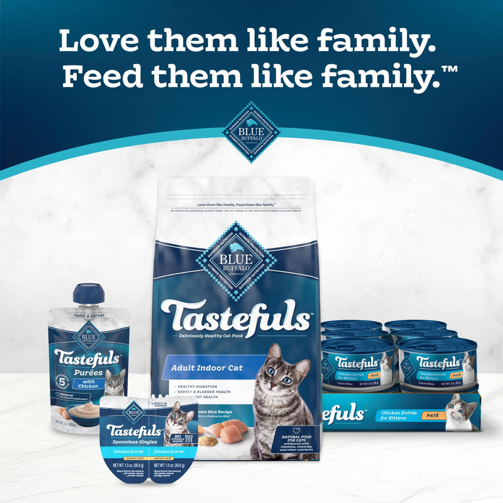 Blue Buffalo Tastefuls No By-Product Meals in every can