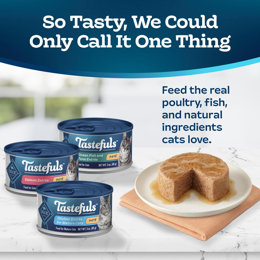 Blue Buffalo Tastefuls Ocean Fish Pate Can provides moisture to support hydration