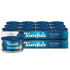 Blue Buffalo Tastefuls Pate Natural Pollo, paquete de 24 latas, sabroso y práctico.