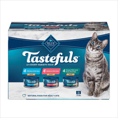 Blue Buffalo Tastefuls Salmon Pate Can with silky texture that cats enjoy