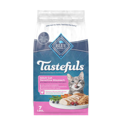 Blue Buffalo Tastefuls con pollo, primer ingrediente para estómago sensible.